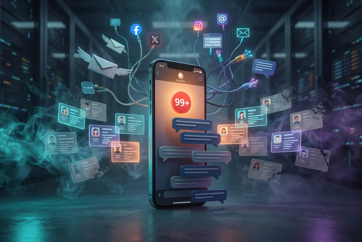 טלפון עם 99+ הודעות שלא נענו וכרטיסי ליד שמתפזרים ונעלמים בחושך - פניות שנכנסו מכל הערוצים ולא קיבלו מענה
